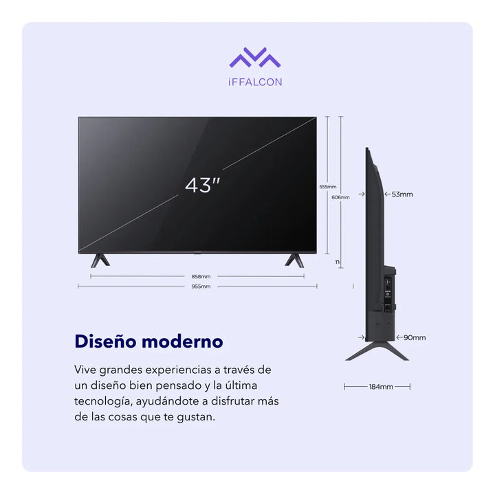 Televisor Iffalcon (by Tcl) Iff43s53 43 Pulgadas Led Fhd Fhd Smart Tv Con Android Tv Y Control Por Voz