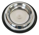 Comedero Plato Coca En Acero Inoxidable Para Perros Y Gatos Plateado