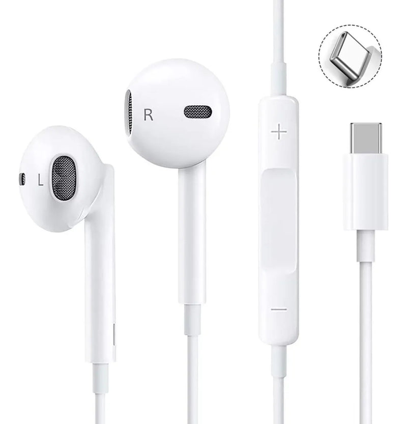 Audifonos Manos Libres Compatibles Con Iphone 15 Blanco