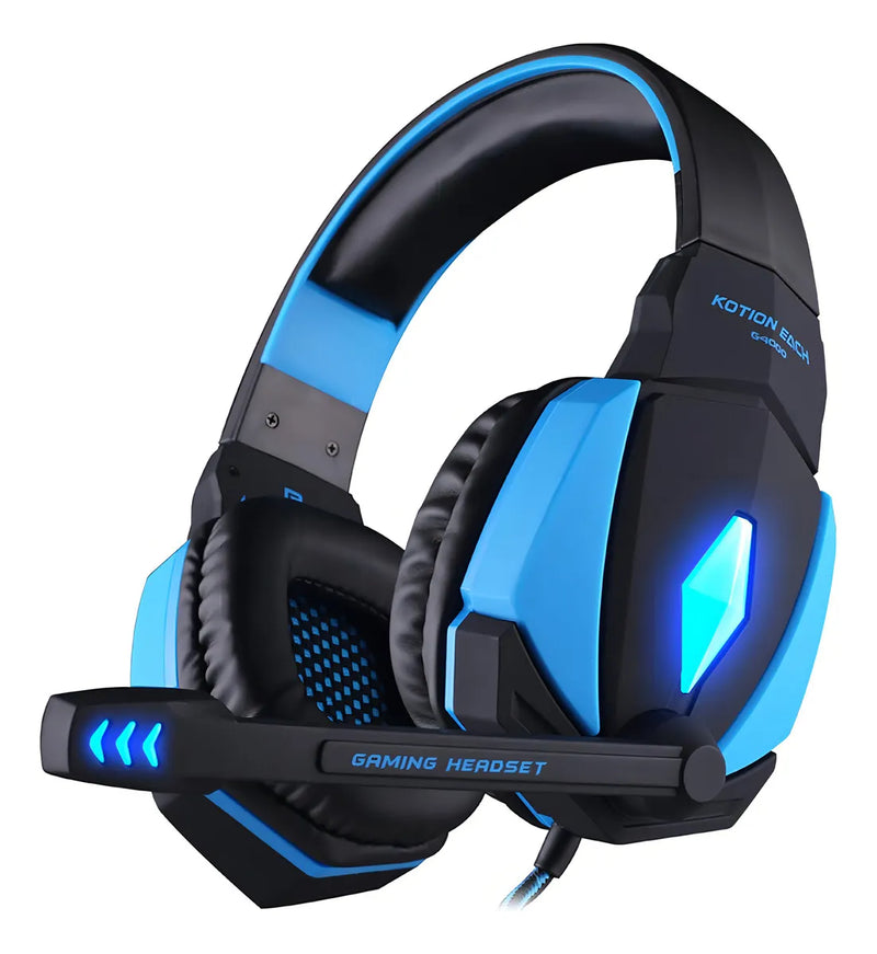 Fone de ouvido over-ear Kotion Each G4000 negro e azul