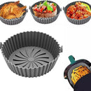 Canastilla Silicona Olla Freidora Air Fryer Reutilizable Blanco