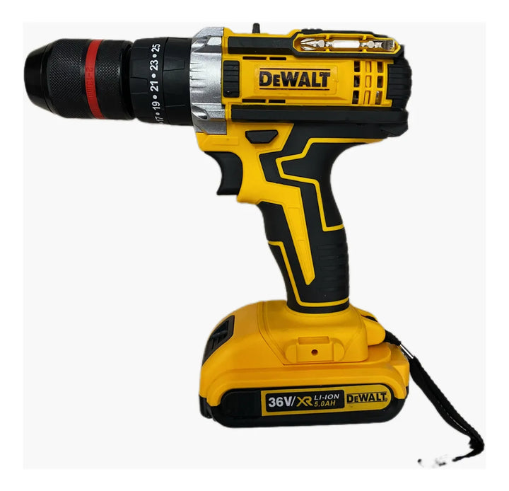 Taladro Percutor 36v Más Accesorios - Amarillo