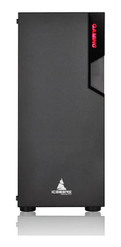 Gabinete Caja Gamer Para Pc Iceberg Glacius V2 Negra Vidrio Negro