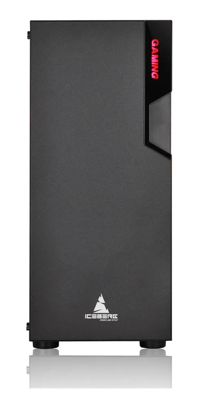 Gabinete Caja Gamer Para Pc Iceberg Glacius V2 Negra Vidrio Negro