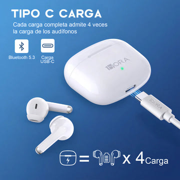 Audífonos In-ear Inalámbricos 1hora Aut203