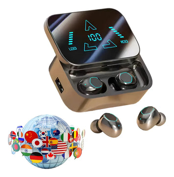 Audifonos Traductores De Idiomas Inalámbricos Simultaneos Negro