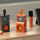 Mini Parlante Y Micrófono Karaoke Inalámbrico Megáfono Bt Color Celeste