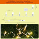 Luces Led C7 Para Villa Navideña, 6 Bombillas 9 8ft, Calido