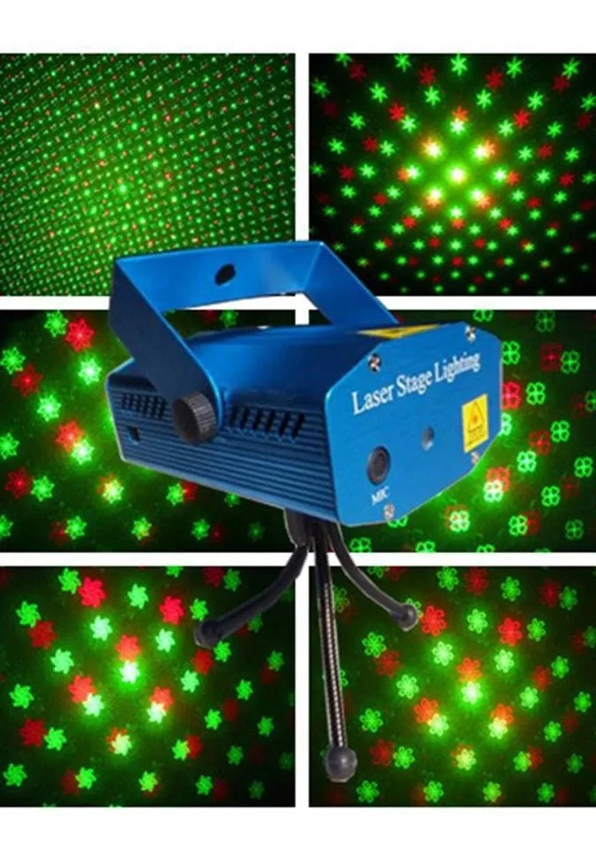 Proyector Laser 20 Figuras Navidad Verde Rojo Secuencias Verde/rojo