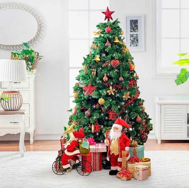 Promocion Arbol De Navidad Frondoso De Lujo 210cm 936 Ramas Color Verde