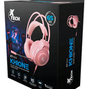 Auriculares Estéreo Gamer Xtech Luz Led 3.5mm Rosa Xth-564