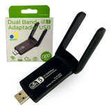 Adaptador Wifi Usb 5g Dual Band 1300mbps Com Antena