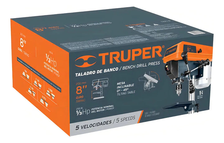 Taladro De Banco / Piso, De 1/2 De 8 Pulgadas Truper 16174 Color Naranja oscuro Frecuencia 60 110V