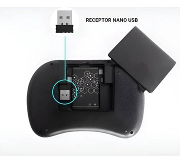 Mini Teclado Inalámbrico Airmouse Android Smart Tv Iluminado Mouse Color Teclado Black