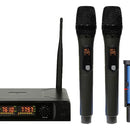 Microno Profesional Inalambrico Doble Uhf Recargable 30ch Color Negro