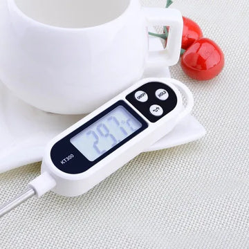 Termómetro Culinario Digital Blanco Para Bebidas Y Comida