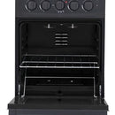 Estufa De Piso Romero Cristal Haceb 50 Cms Gas Natural Negra Color Negro