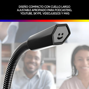 Microfono Gamer Xtech Glisser Xts 680 Usb Colores Dimm Color Negro