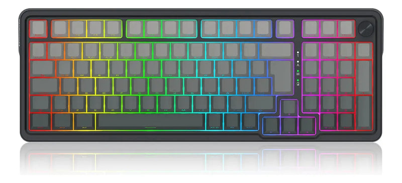 Teclado Redragon Eisa Max K686sp-rgb-max Gris Inalambrico Idioma Español Latinoamérica