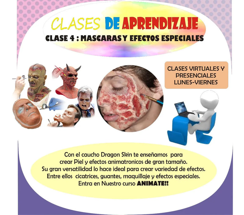 Caucho Silicona Liquido Moldes Eco 10 X225g Mascara Disfraz