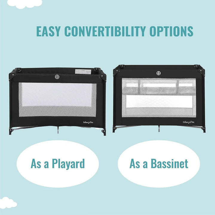 Cuna Portátil Ultra Ligera Dream On Me Zazzy Con Moisés