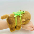 Peluche Capibara Cola Giratoria Luz Led Música Juguete Niños Café