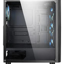 Chasis Gabinete Iceberg Crystal G9 Atx X4 Fans Incluidos Negro