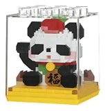 Bloques Armables Niños Adultos Construcción Combo Oso Panda + Gato De La Suerte Cubo Tipo Rompecabezas Didácticos Coleccionables Fichas Pequeñas Creatividad Motricidad Regalo Juego Destrezas