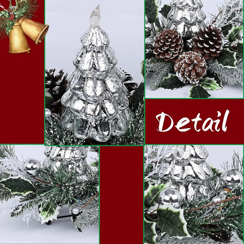 Centro De Mesa Navideño Ultra Elegante Con Luces Led