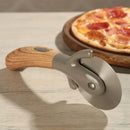 Cortador Pizza Acero Inoxidable Mango De Madera Gris