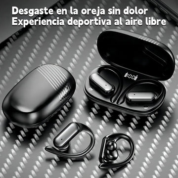 Auricular in-ear gamer inalámbrico A520 negro con luz LED