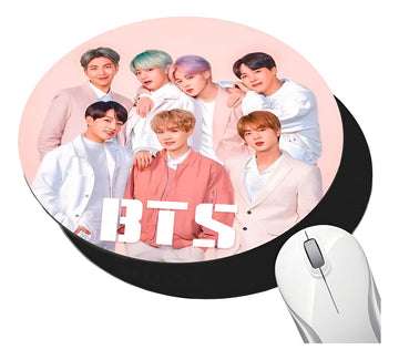 Pad Mouse Bts Kpop Sublimado Música Corea Negro Bts K-pop