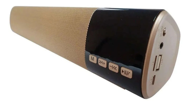 Parlante Speaker B28S portátil con bluetooth dorado