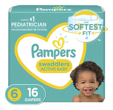 Panales Talla 6, 16 Unidades Pampers Swaddlers Panales Des
