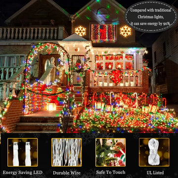 Luces Navidenas Led, 300 Luces, Ilumina Tu Hogar Con Estilo