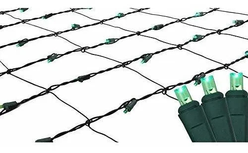 Red De Luces Navideñas Led Verde 4' X 6' - Cable Verde