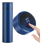 Termo Botella Digital Acero Inoxidable 500ml Con Termómetro Color Azul