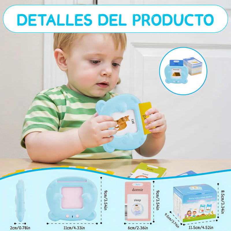 Lictin 255 tarjetas parlantes juguetes de aprendizaje para niños pequeños de 3-6 años educativos preescolares con 510 palabras visuales de terapia del habla sensoriales GCD0101
