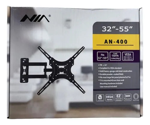Soporte De Pared Movible Para Tv De 32 A 55 Pulgadas An400 N Negro