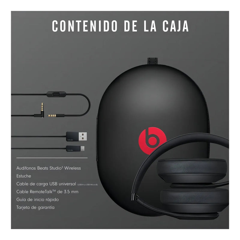 Audífonos Beats Studio³ Wireless - Matte black