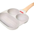 Sartén multiusos 3 en 1 con separadores para huevos y hamburguesas, color gris