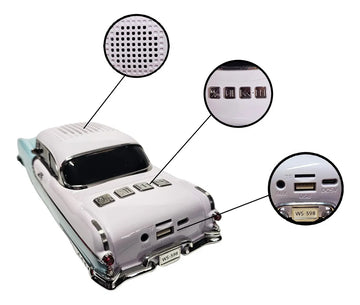 Radio Parlante Carro Ws-598 Bluetooth Fm Usb Y Manos Libres Celeste
