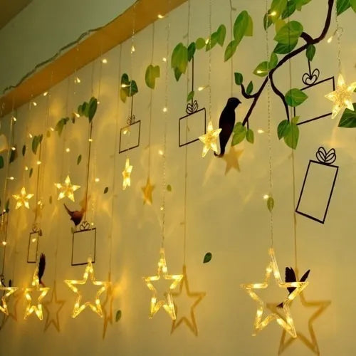 Extensión Luces Led Estrella Decoración Navideña Cálida Arbo Cálida