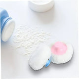 Kit De 4 Pufs De Maquillaje Y Talco Para Bebés Con Soporte D
