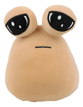 Pou Peluche Mi Mascota Alíen 25cm +moño Regalo Y Perfumadito Marrón