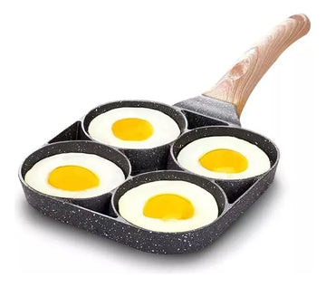 Sarten Antiadherente 4 Puestos Sarten Multifucional Huevos Negro