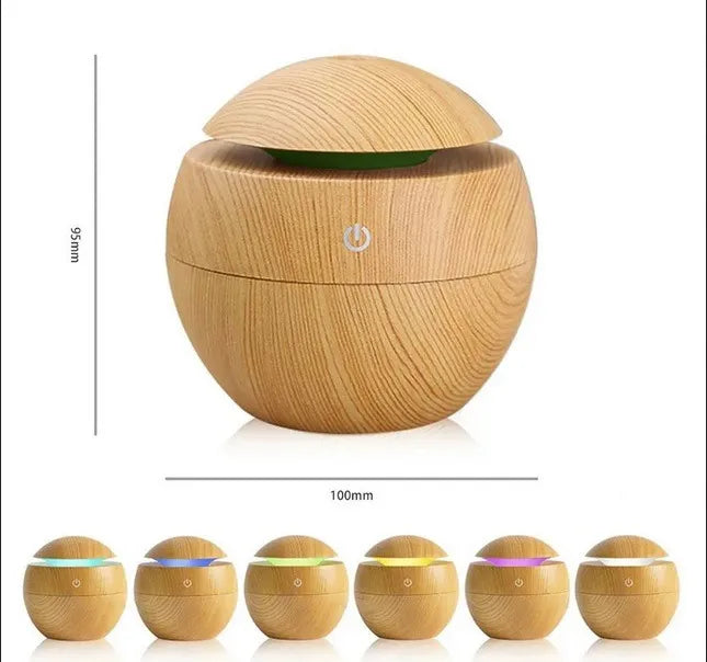 Humidificador Mini Umidificador Umidificador de Ar Mini Umidificador e Aromatizador con voltaje de marrón claro