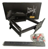 Soporte Televisor Tv 32 75 Pulgadas Doble Brazo Fino Grueso Negro