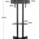 Soporte Tv Móvil Ruedas, 32'' A 70'' / Max 50kg, Jd Spr-6402 Color Negro