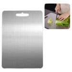 Tabla De Cortar Alimentos En Acero Inoxidable 23 Cm X 34cm Lisa Gris